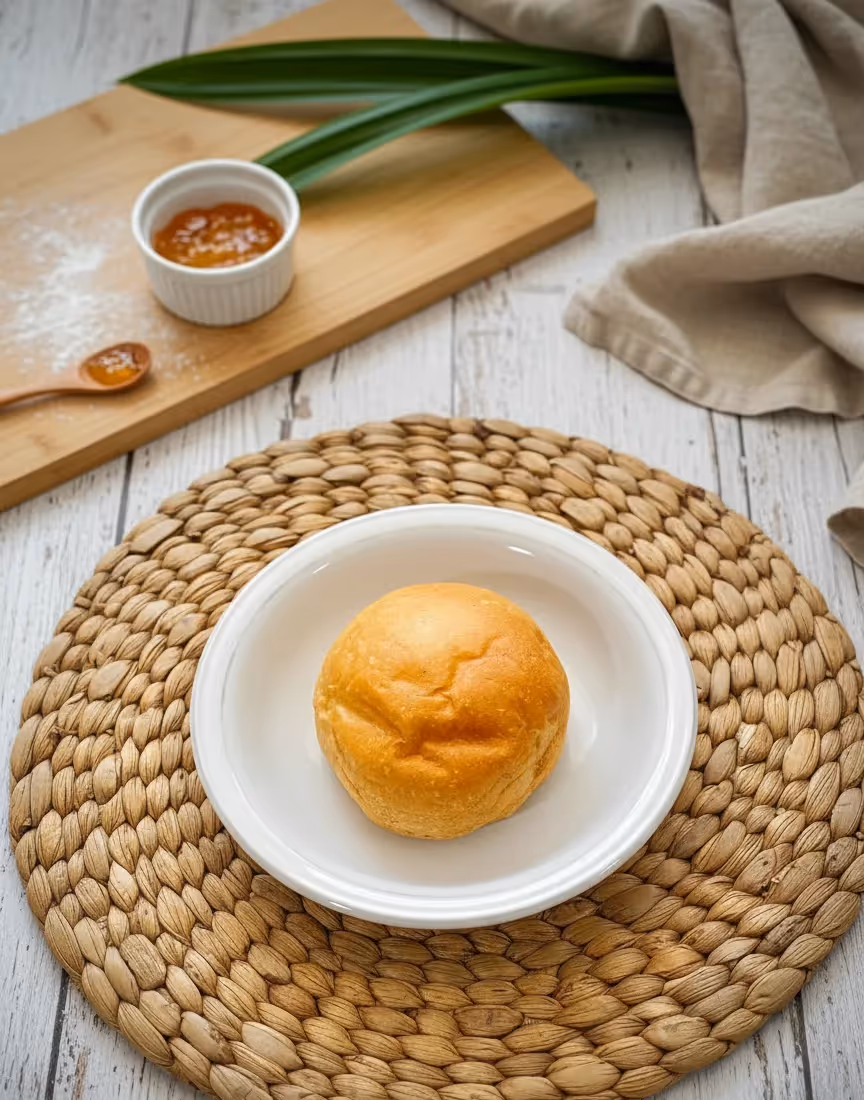Roti pisang cokelat fresh Aroma Bakery Makassar dengan isian manis